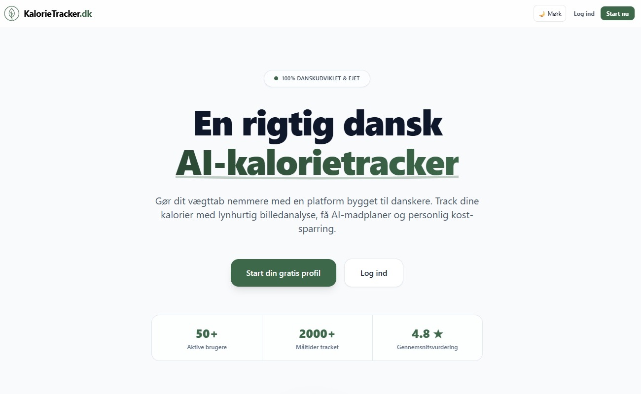 KalorieTracker.dk – dansk AI-kalorietracker og kostdagbog
